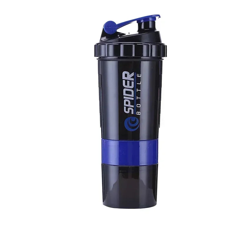 3 Layer Shaker Bottle - Protein Mixing Sports Fitness Water Cup 550ML