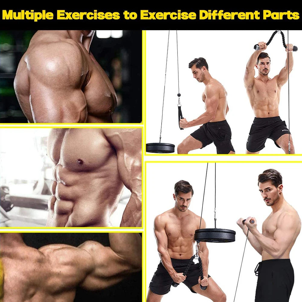 Adjustable Fitness Pulley Cable Machine System for Home Gym Training