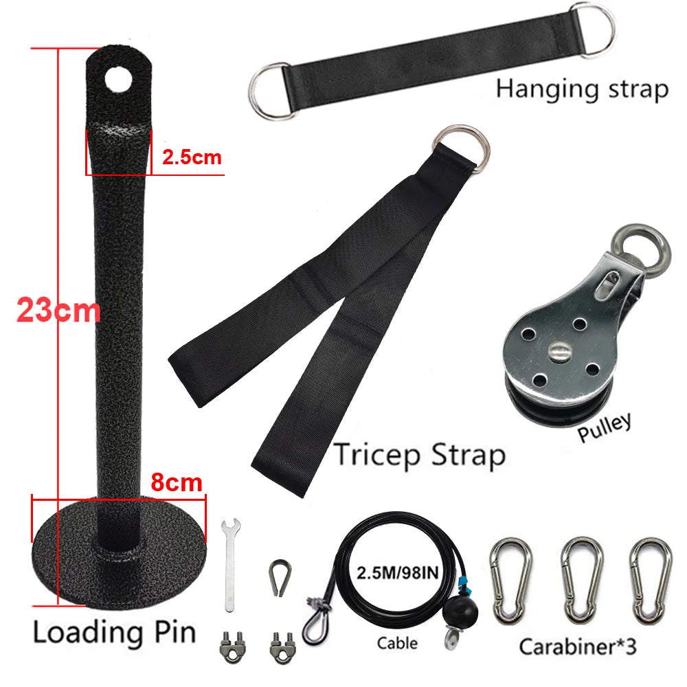 Adjustable Fitness Pulley Cable Machine System for Home Gym Training