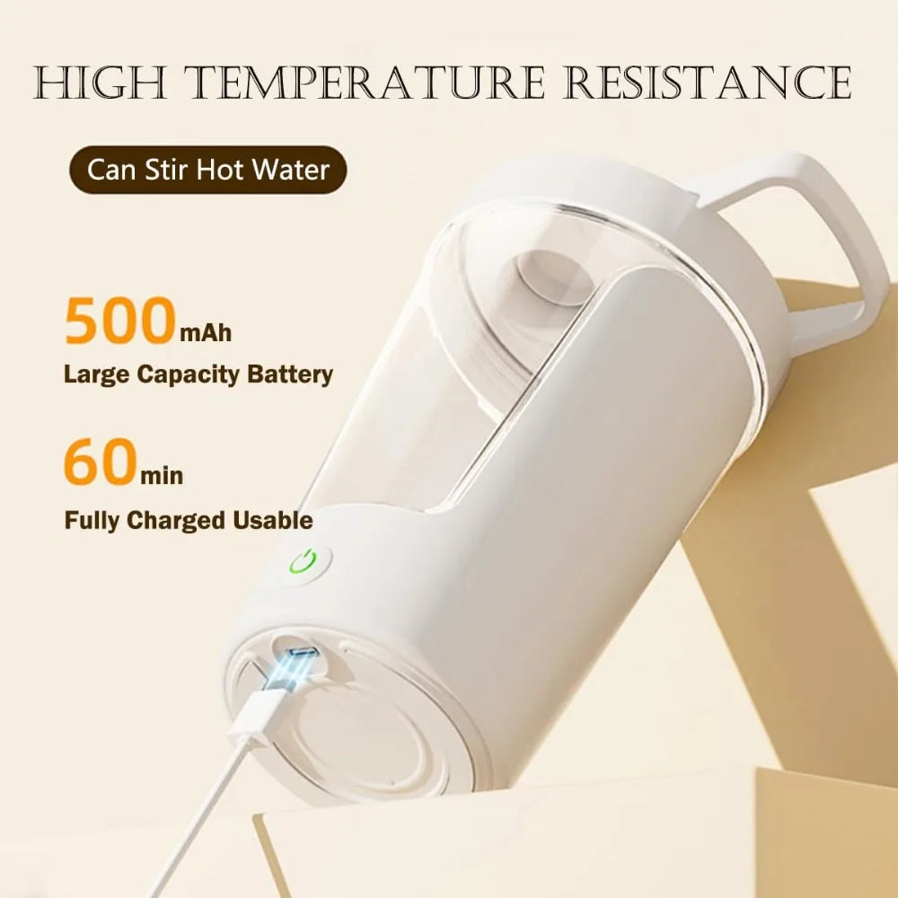 Electric Protein Shaker Cup - BPA Free USB Rechargeable Automatic Mixing 450ML