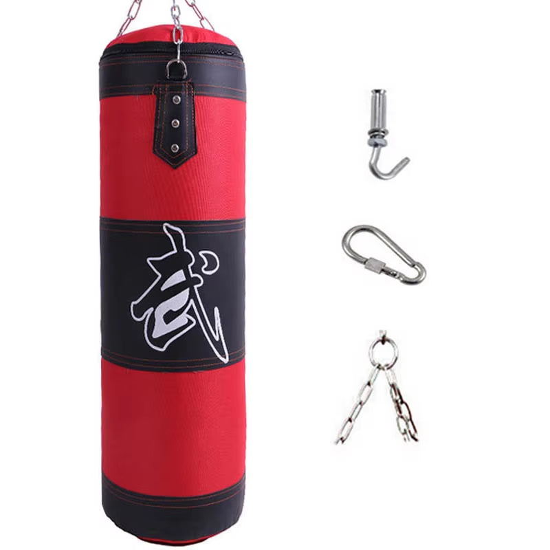 Heavy Punch Bag with Metal Chain Hook for Boxing & Martial Arts Training