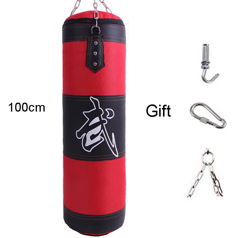 Heavy Punch Bag with Metal Chain Hook for Boxing & Martial Arts Training