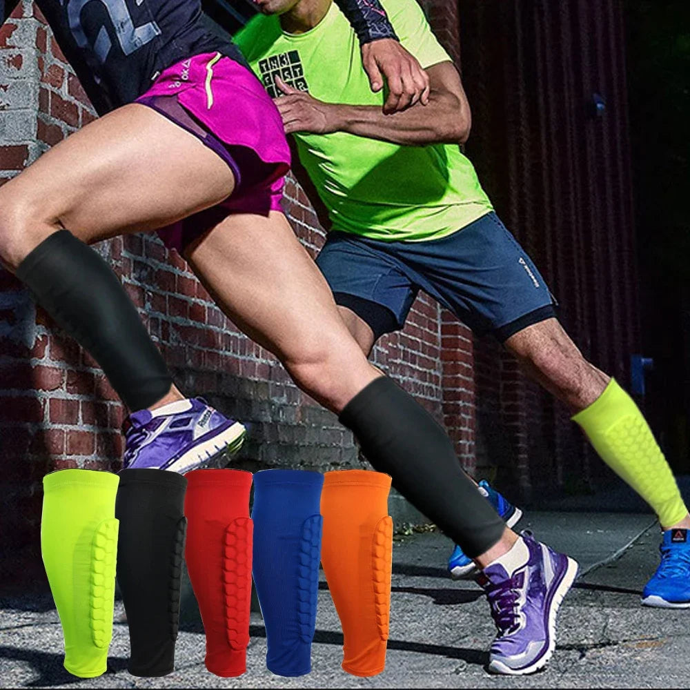Honeycomb Soccer Shin Guards with Protective Leg Sleeves for Football