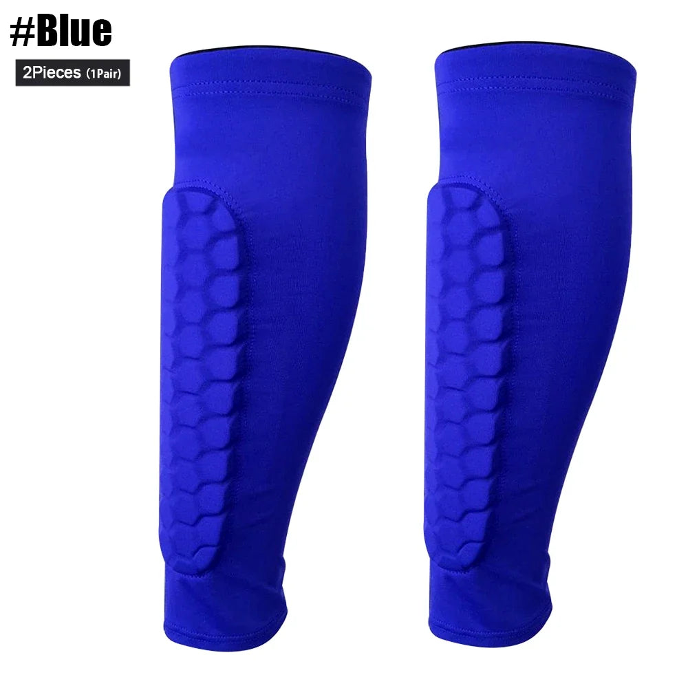 Honeycomb Soccer Shin Guards with Protective Leg Sleeves for Football