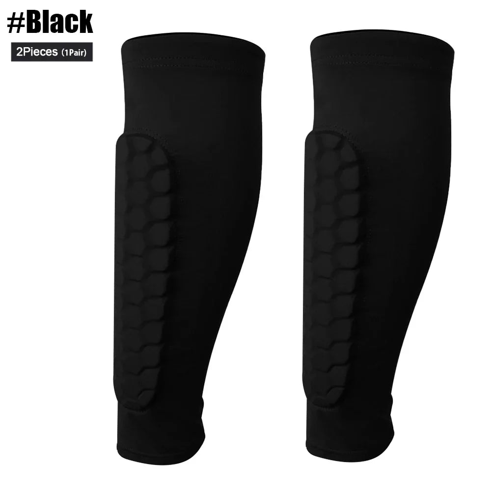 Honeycomb Soccer Shin Guards with Protective Leg Sleeves for Football