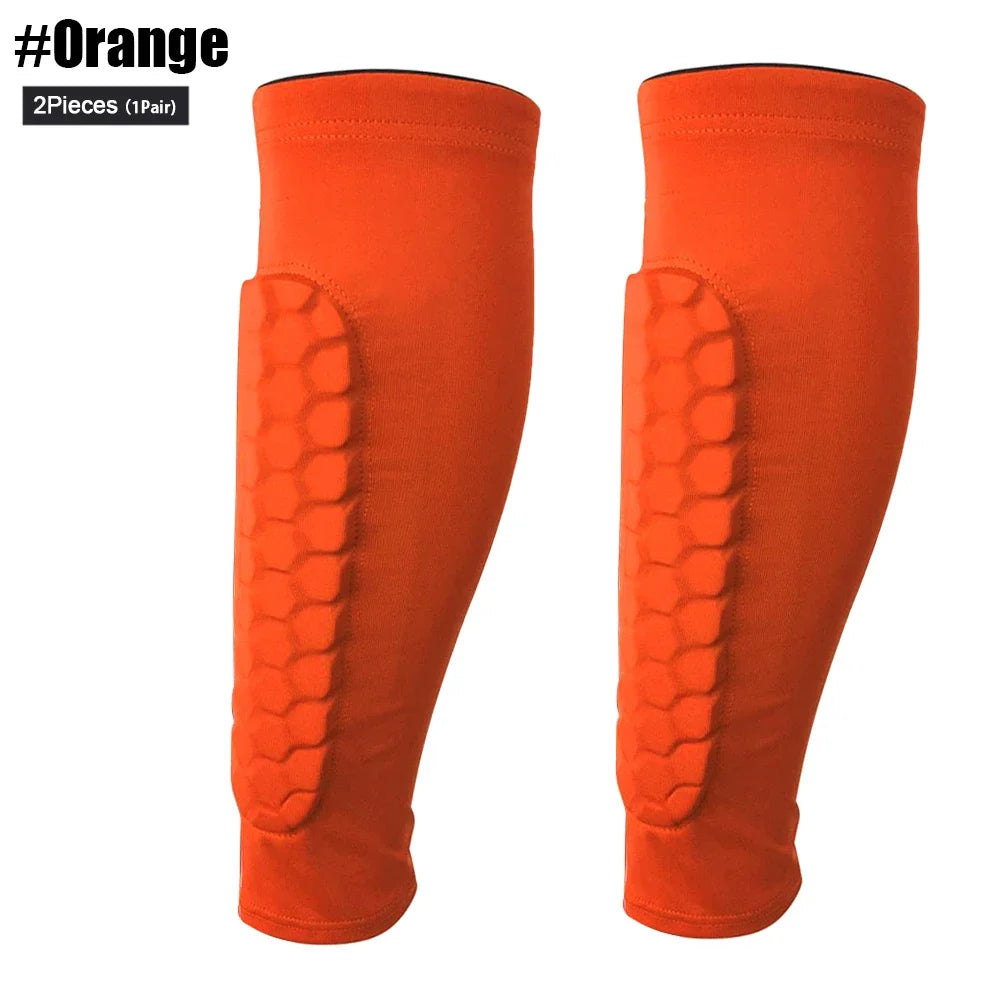 Honeycomb Soccer Shin Guards with Protective Leg Sleeves for Football