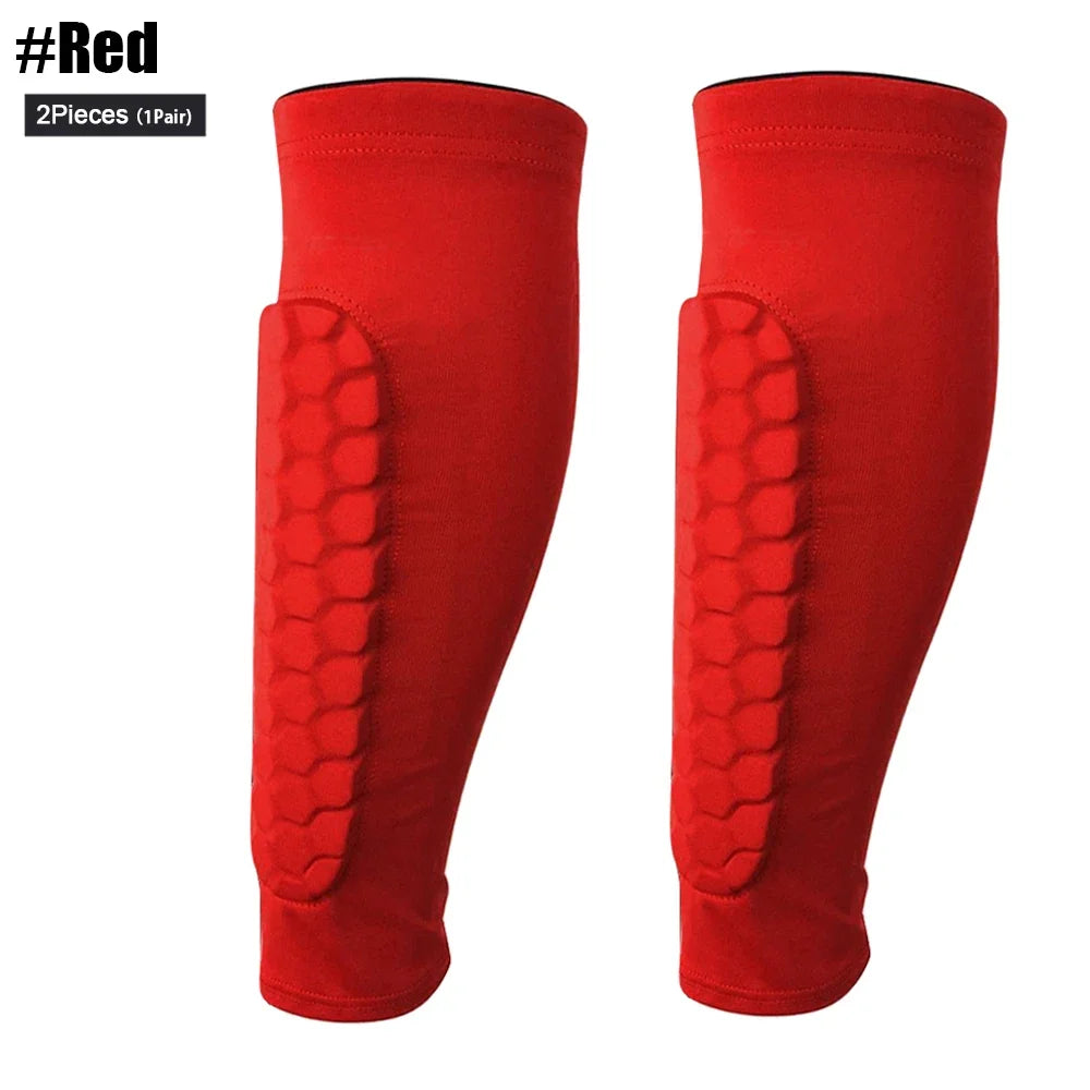 Honeycomb Soccer Shin Guards with Protective Leg Sleeves for Football
