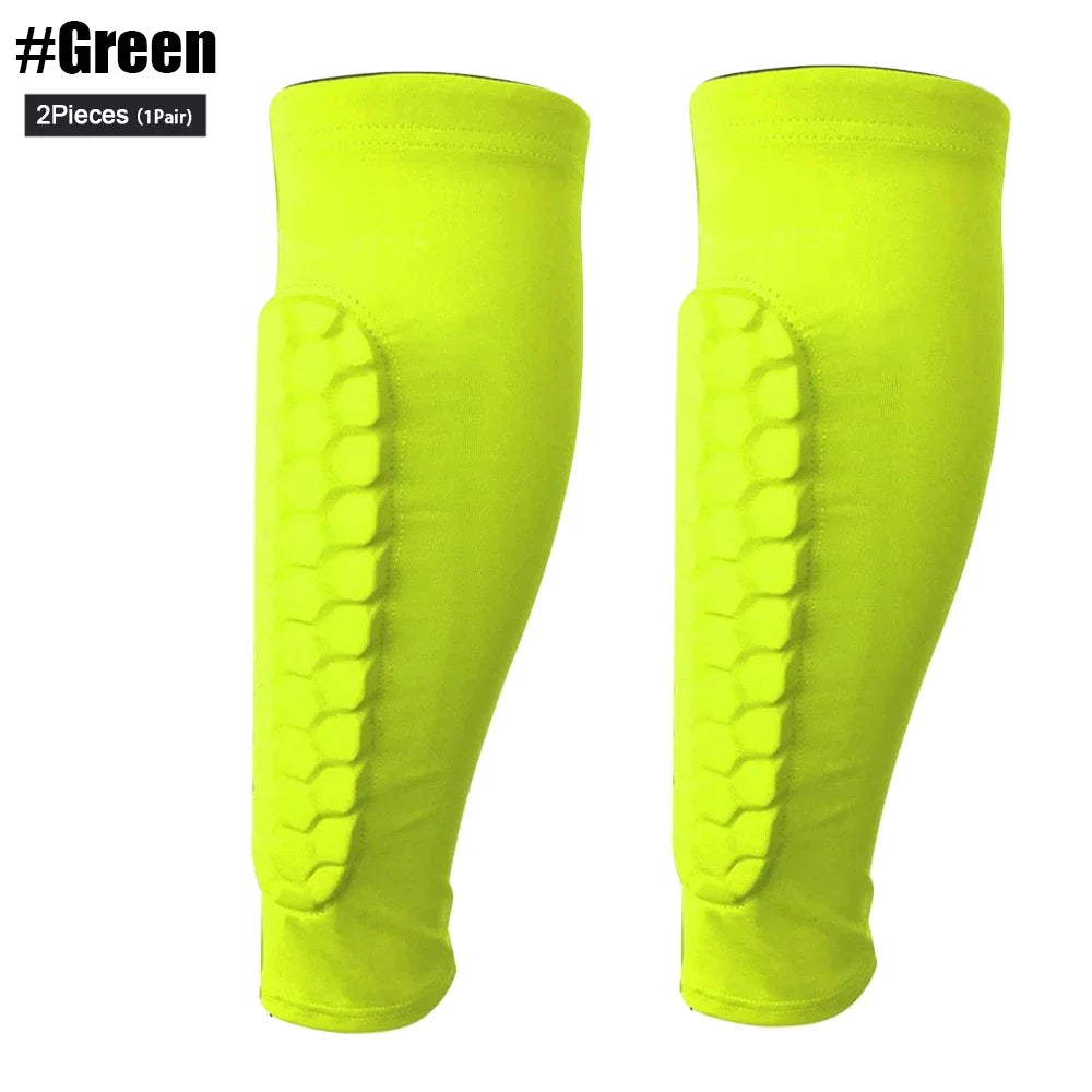 Honeycomb Soccer Shin Guards with Protective Leg Sleeves for Football