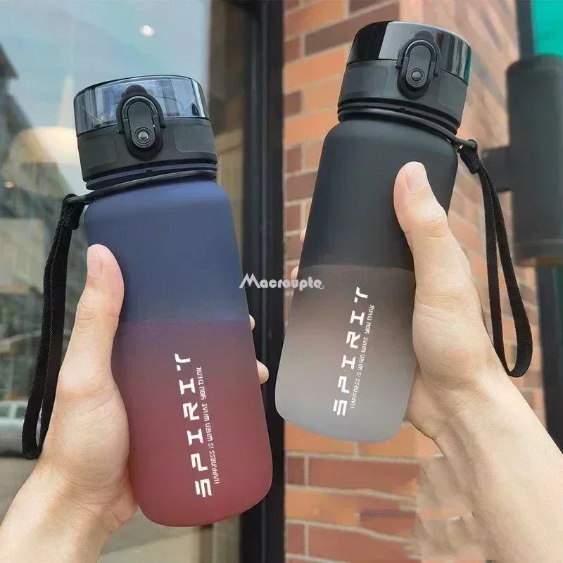 Large Capacity Sports Water Bottle - 0.5L/1L Leak Proof Colorful Portable Gym Fitness
