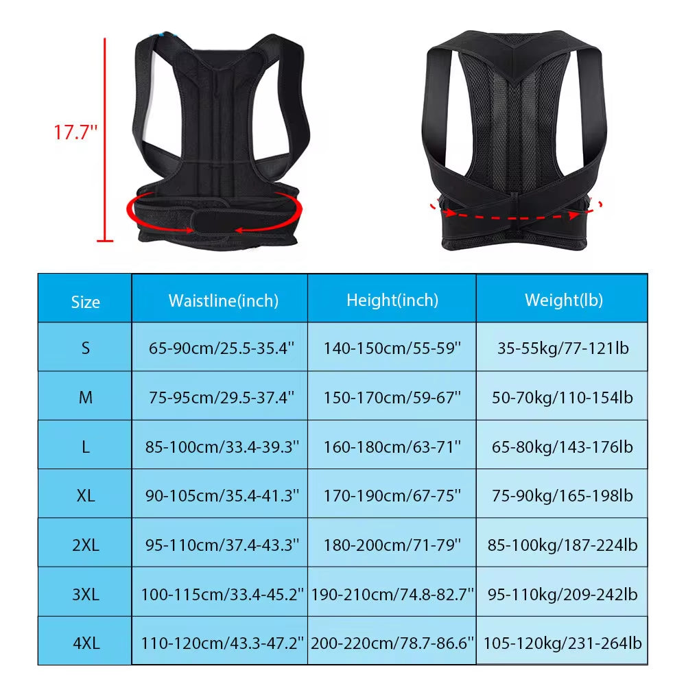 Back Posture Corrector with Clavicle Support & Shoulder Alignment Brace