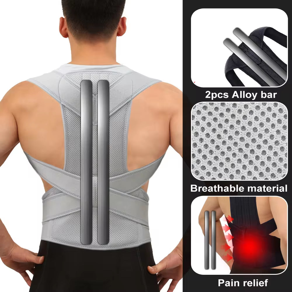 Back Posture Corrector with Clavicle Support & Shoulder Alignment Brace