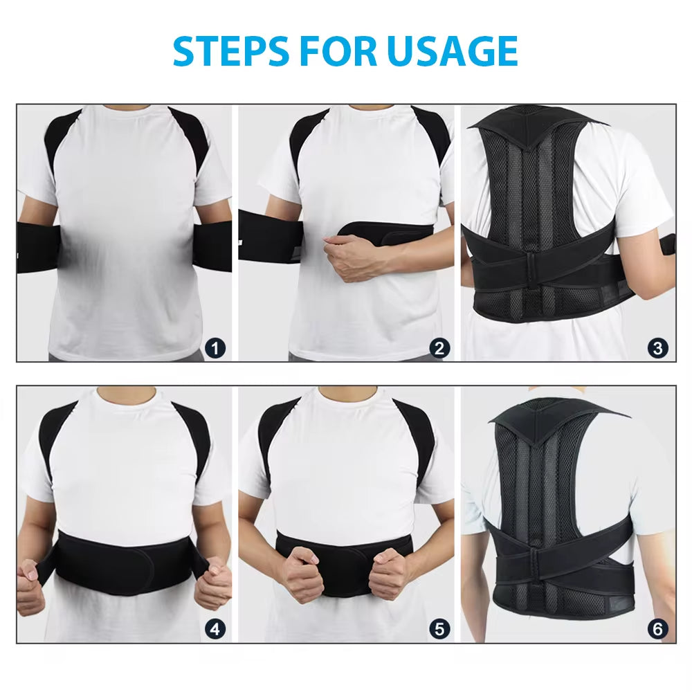 Back Posture Corrector with Clavicle Support & Shoulder Alignment Brace