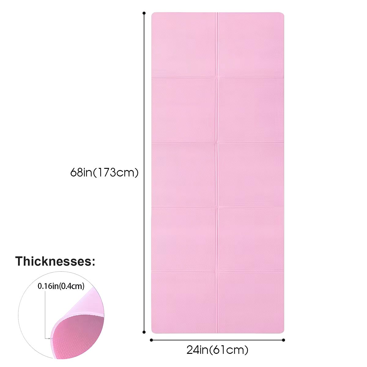 Premium EVA Yoga Mat with Anti-Slip Surface for Exercise & Pilates Training