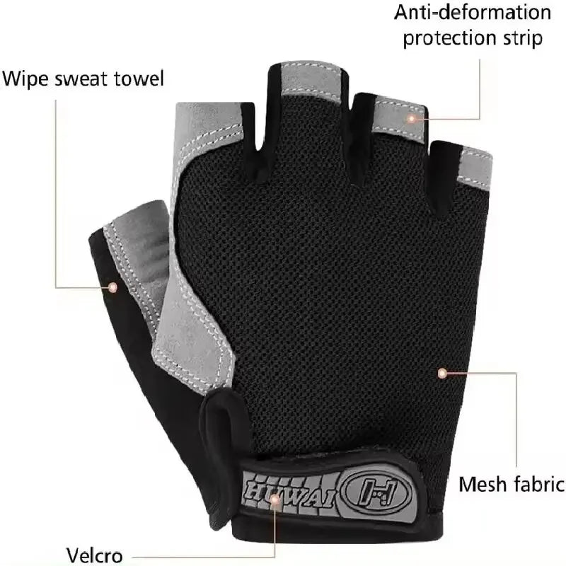 Professional Anti-Slip Half Finger Gloves for Gym Fitness & Cycling
