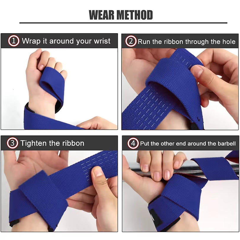 Weightlifting Straps with Anti-Slip Silicone for Strength Training & Wrist Support