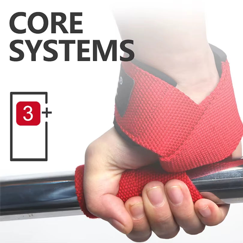 Weightlifting Straps with Anti-Slip Silicone for Strength Training & Wrist Support