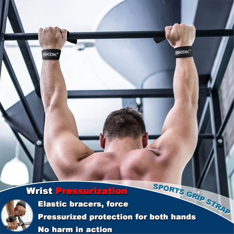 Weightlifting Straps with Anti-Slip Silicone for Strength Training & Wrist Support