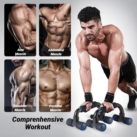 Non-Slip H-Shaped Push Up Bars for Home Fitness & Chest Muscle Training