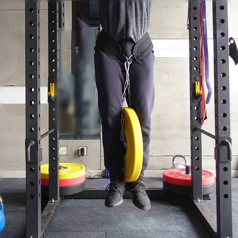  Heavy-Duty Weight Lifting Belt with Chain for Pull Up & Bodybuilding Training