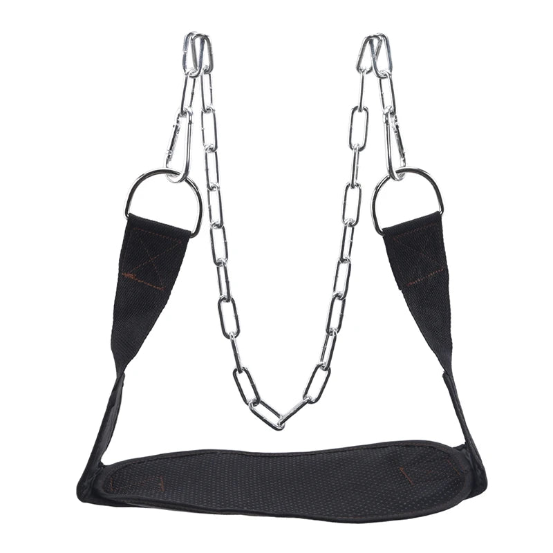  Heavy-Duty Weight Lifting Belt with Chain for Pull Up & Bodybuilding Training