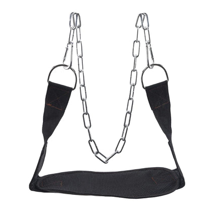  Heavy-Duty Weight Lifting Belt with Chain for Pull Up & Bodybuilding Training