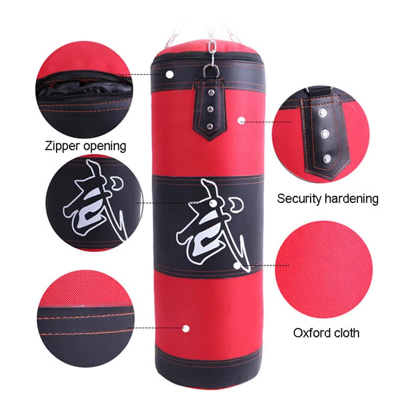Heavy Punch Bag with Metal Chain Hook for Boxing & Martial Arts Training
