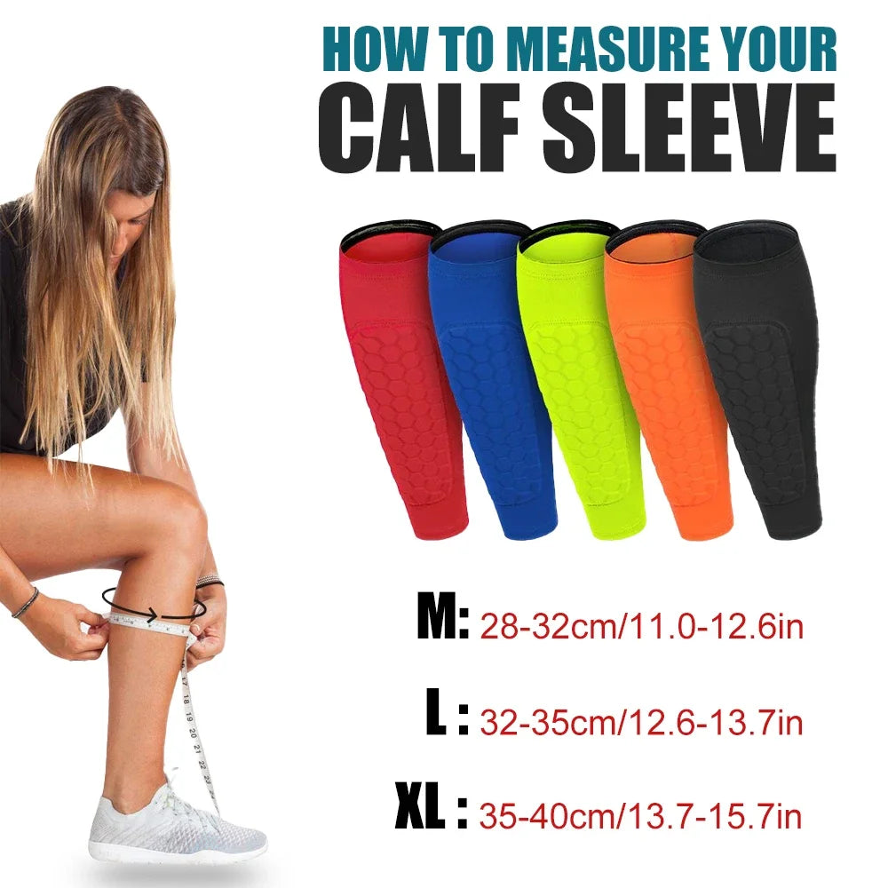 Honeycomb Soccer Shin Guards with Protective Leg Sleeves for Football