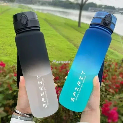  Large Capacity Sports Water Bottle - 0.5L/1L Leak Proof Colorful Portable Gym Fitness
