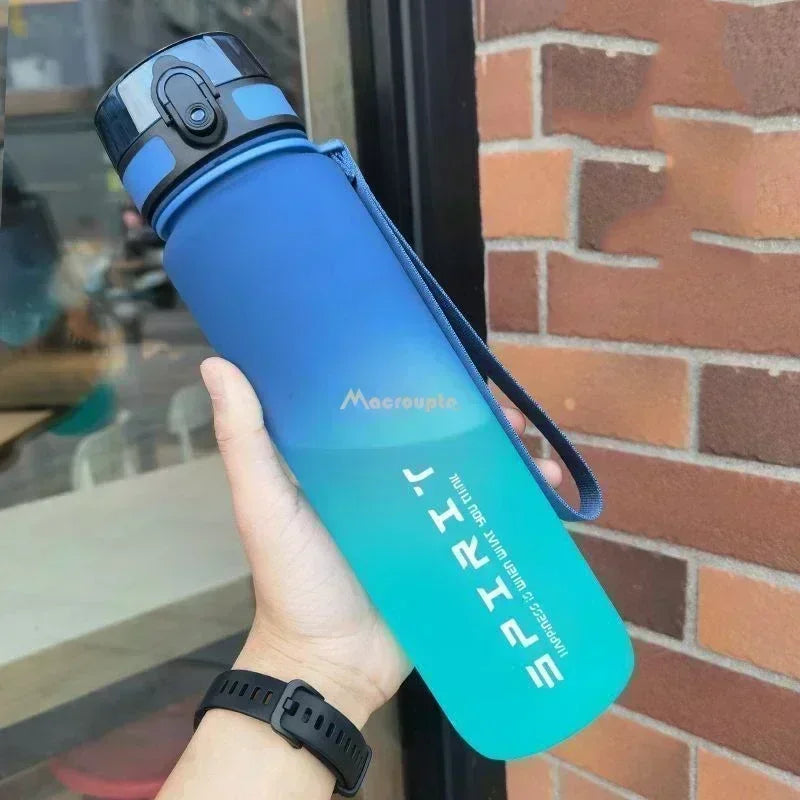  Large Capacity Sports Water Bottle - 0.5L/1L Leak Proof Colorful Portable Gym Fitness