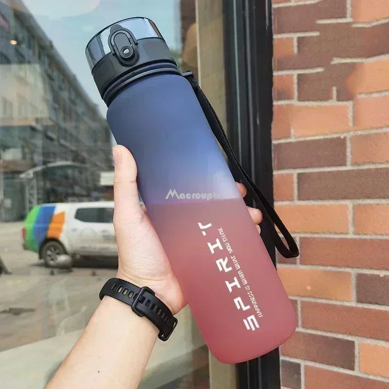  Large Capacity Sports Water Bottle - 0.5L/1L Leak Proof Colorful Portable Gym Fitness