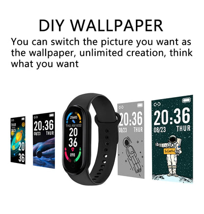 M6 Fitness Smart Watch with Heart Rate & Sports Tracking for Active Lifestyle