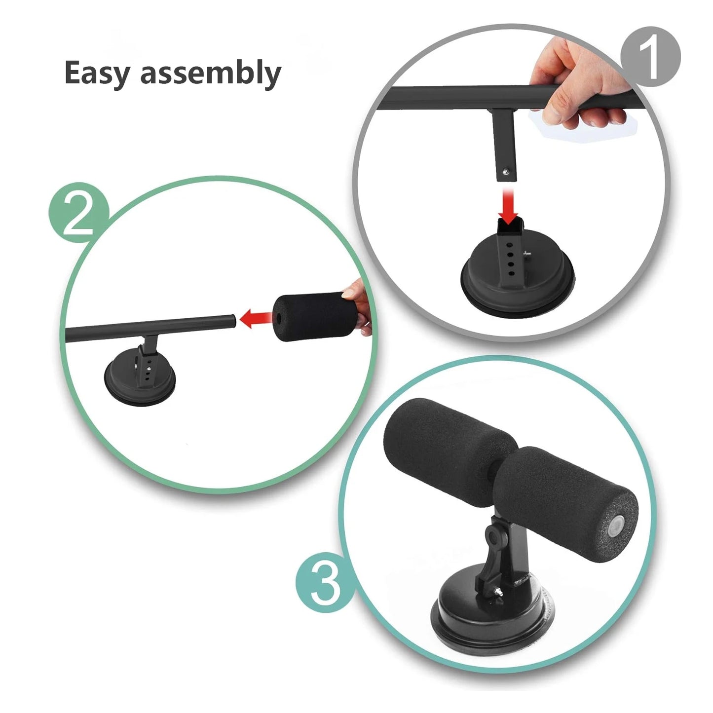 Sit Up Assist Suction Cup Device for Home Abdominal Training & Foot Fixation