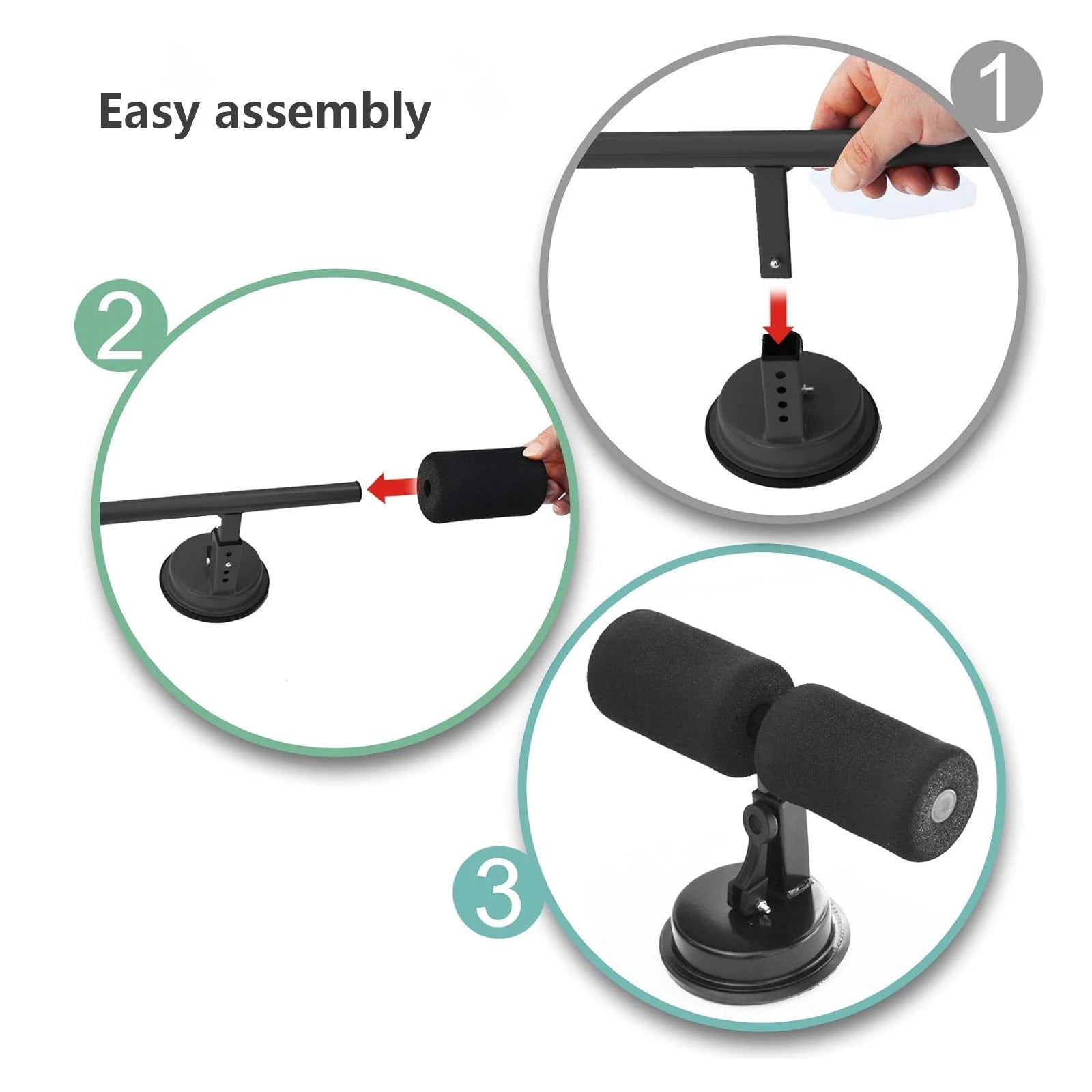 Sit Up Assist Suction Cup Device for Home Abdominal Training & Foot Fixation