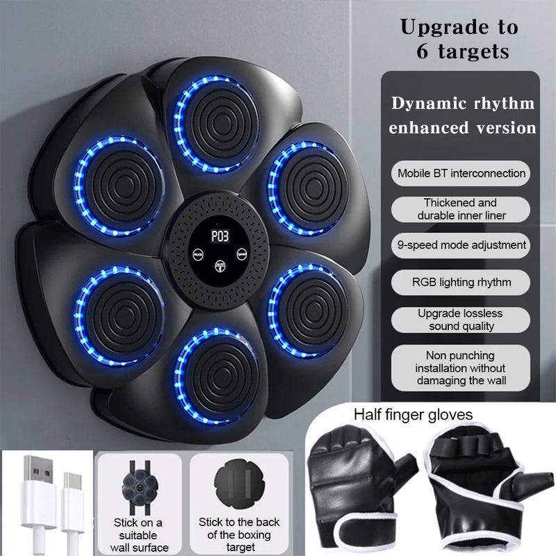 Smart Music Boxing Machine for Home Fitness Training & Response Exercise