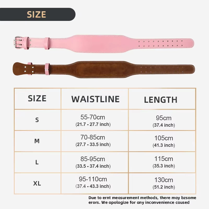Women's Weight Lifting Belt with 10.5cm Width for Gym Fitness & Back Support